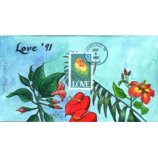 #2537 Love - Parrots AdMeier FDC