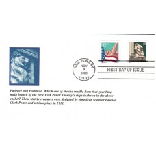 #3447 NY Library Lion Statue Alto FDC