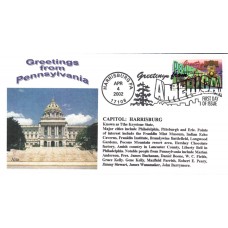 #3598 Greetings From Pennsylvania Alto FDC