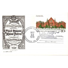 #UX73 Cincinnati Music Hall Americana Unit FDC