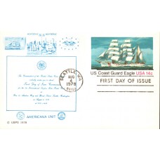 #UX76 US Coast Guard Eagle Americana Unit FDC