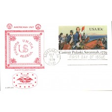 #UX79 Casimir Pulaski Americana Unit FDC