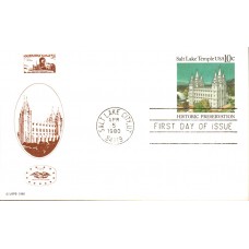 #UX83 Salt Lake Mormon Temple Americana Unit FDC