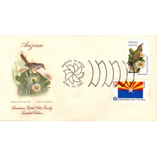 #1955 Arizona Birds - Flowers Combo APAS FDC