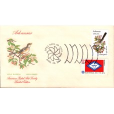 #1956 Arkansas Birds - Flowers Combo APAS FDC