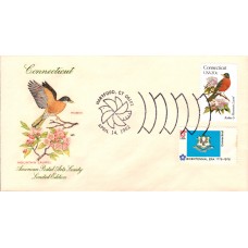 #1959 Connecticut Birds - Flowers Combo APAS FDC