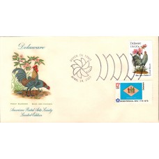 #1960 Delaware Birds - Flowers Combo APAS FDC