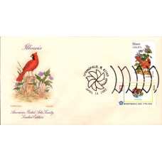 #1965 Illinois Birds - Flowers Combo APAS FDC