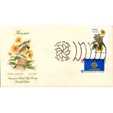 #1968 Kansas Birds - Flowers Combo APAS FDC