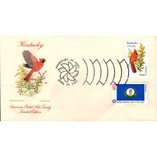 #1969 Kentucky Birds - Flowers Combo APAS FDC