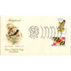 #1972 Maryland Birds - Flowers Combo APAS FDC