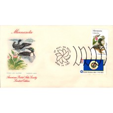 #1975 Minnesota Birds - Flowers Combo APAS FDC