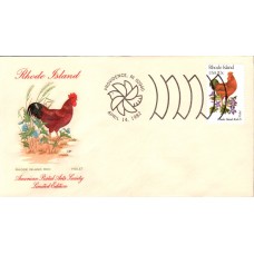 #1991 Rhode Island Birds - Flowers APAS FDC