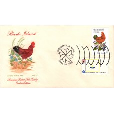 #1991 Rhode Island Birds - Flowers Combo APAS FDC