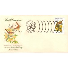 #1992 South Carolina Birds - Flowers APAS FDC