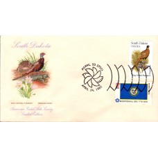 #1993 South Dakota Birds - Flowers Combo APAS FDC