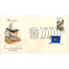 #2001 Wisconsin Birds - Flowers Combo APAS FDC