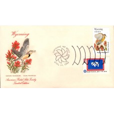 #2002 Wyoming Birds - Flowers Combo APAS FDC