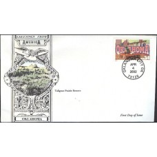 #3596 Greetings From Oklahoma Anagram FDC