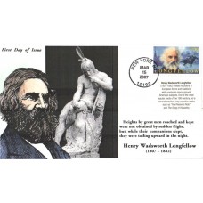 #4124 Henry Wadsworth Longfellow Anagram FDC