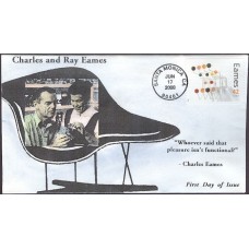 #4333g Charles and Ray Eames Anagram FDC