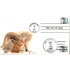 #1949 Bighorn Sheep Dual Andrews FDC