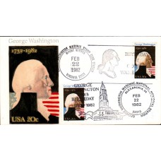 #1952 George Washington Dual Andrews FDC