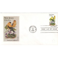 #1982 New Jersey Birds - Flowers Andrews FDC