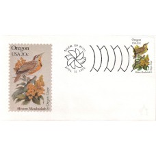 #1989 Oregon Birds - Flowers Andrews FDC