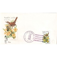 #1992 South Carolina Birds - Flowers Andrews FDC