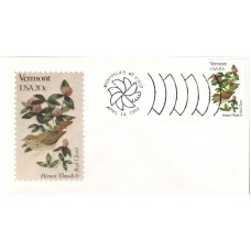 #1997 Vermont Birds - Flowers Andrews FDC