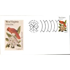 #2000 West Virginia Birds - Flowers Andrews FDC