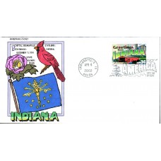 #3574 Greetings From Indiana Armstrong FDC