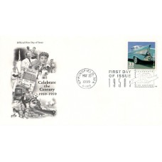 #3187g Tail Fins and Chrome Artcraft FDC