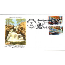 #3702 Greetings From Connecticut Combo Artcraft FDC