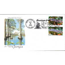 #3705 Greetings From Georgia Combo Artcraft FDC