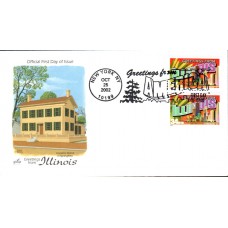 #3708 Greetings From Illinois Combo Artcraft FDC