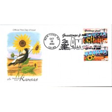 #3711 Greetings From Kansas Combo Artcraft FDC