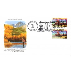 #3721 Greetings From Montana Combo Artcraft FDC