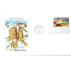 #3722 Greetings From Nebraska Artcraft FDC