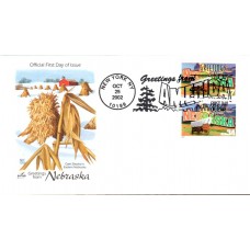 #3722 Greetings From Nebraska Combo Artcraft FDC