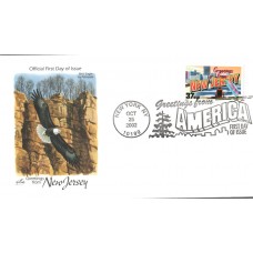 #3725 Greetings From New Jersey Artcraft FDC