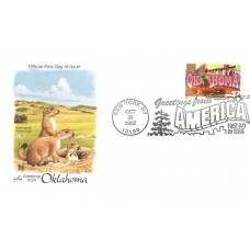 #3731 Greetings From Oklahoma Artcraft FDC