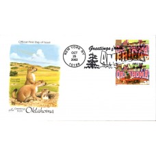 #3731 Greetings From Oklahoma Combo Artcraft FDC