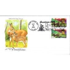#3733 Greetings From Pennsylvania Combo Artcraft FDC