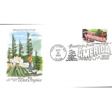 #3743 Greetings From West Virginia Artcraft FDC