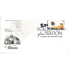 #4289 FOON: Illinois Flag Artcraft FDC