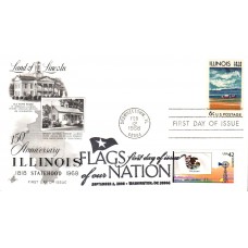 #4289 FOON: Illinois Flag Dual Artcraft FDC