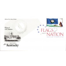 #4293 FOON: Kentucky Flag PNC Artcraft FDC