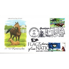 #4293 FOON: Kentucky Flag PNC Dual Artcraft FDC